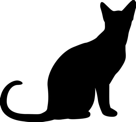 Clipart Sitting Cat Silhouette