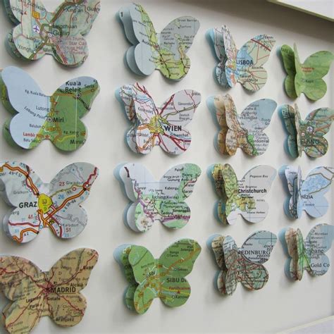 The Places Weve Been 16 Butterfly Custom Example Vintage Map