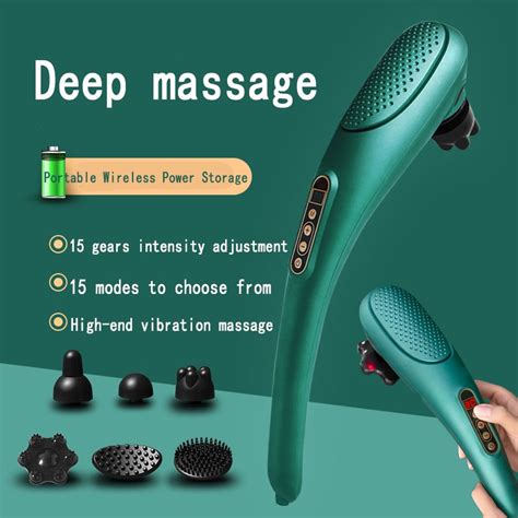 6 head electric dolphin massager luxury back massage hammer vibration infrared stick roller
