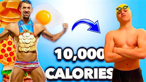 i trained and ate like olympic champion michael phelps 10 000 calories youtube