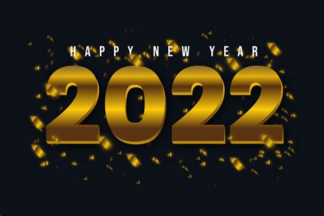 happy new year 2022 golden text design graphic by pixeness · creative fabrica