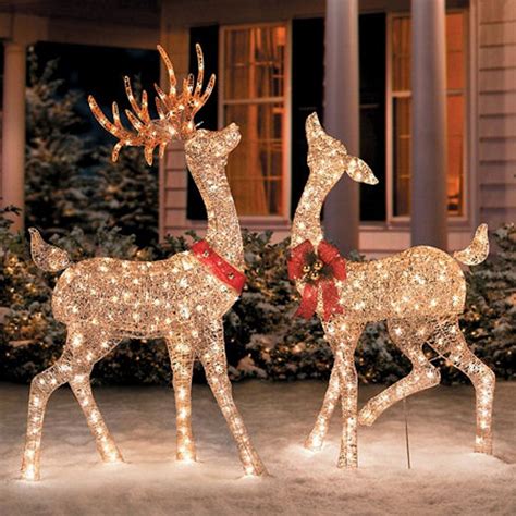 Outdoor Christmas Reindeer Decorations Lighted Hmdcrtn