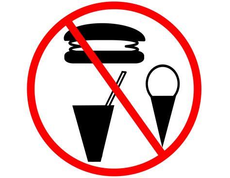 Clipart - No food allowed.