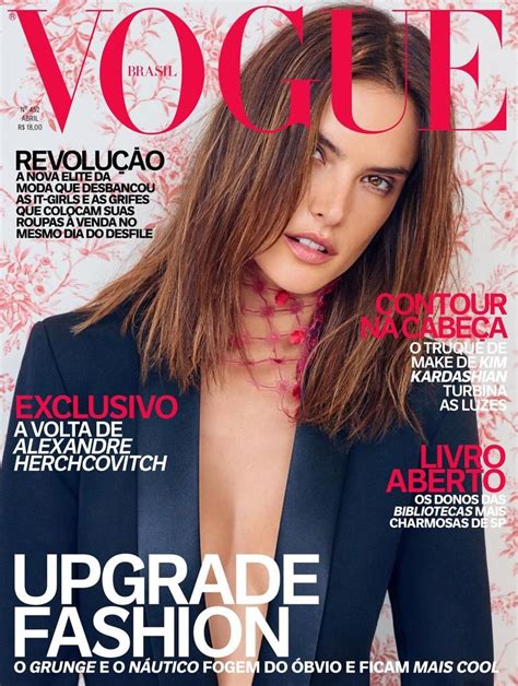 alessandra ambrosio poses in vogue brasil magazine april 2016 covers vogue magazine covers