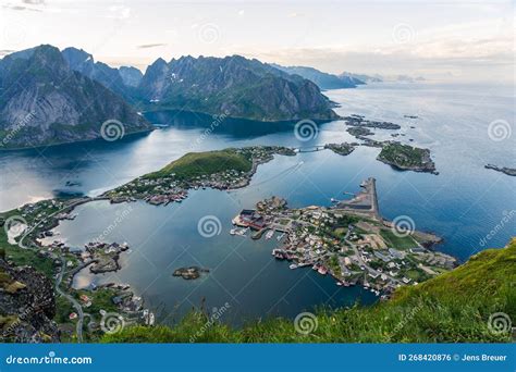 Famous View Of Norwegian Fishing Village Reine On Lofoten Islands
