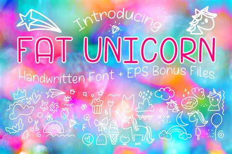 Fat Unicorn Font By Ktwop Creative Fabrica