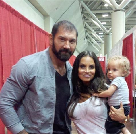 Wwe Hall Of Fame Diva Trish Stratus Her Son Max And Dave Batista