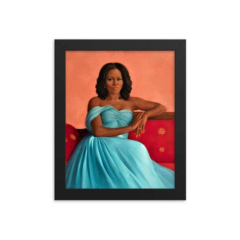 Michelle Obama Official Portrait Framed Print Etsy