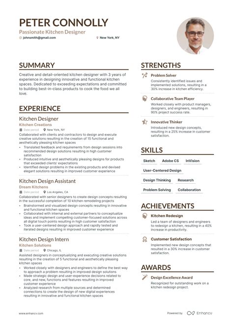 5 Kitchen Designer Resume Examples And Guide For 2023