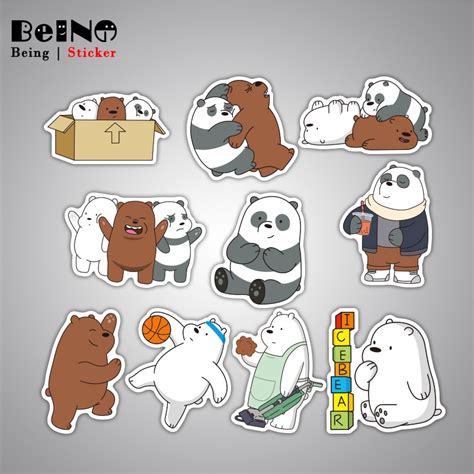 You can download any «we bare bears» sticker you like to your pc, smartphone or tablet. 36pcs We Bare Bears Cartoon Sticker Cute Panda Lovely ...