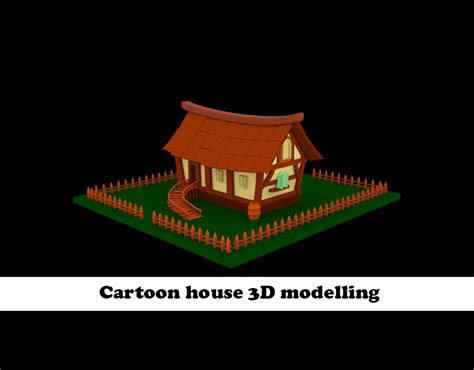 Cartoon House 3d Modelling In Maya 360 Degree View On Behance