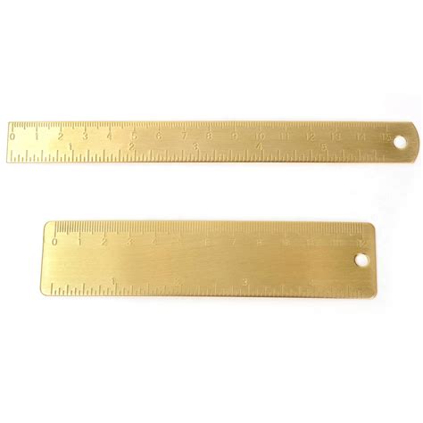 Brass Ruler Inch And Cm Ruler 2 Kind Of Size 12cm15cm Etsy