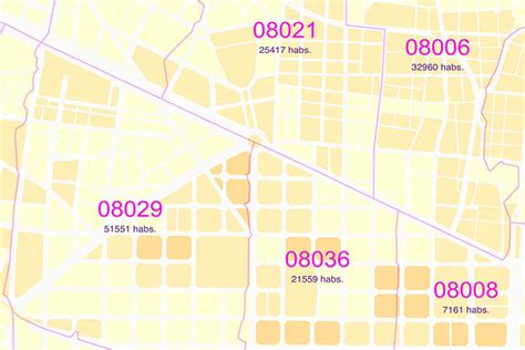 Mapas De Códigos Postales Habitantes Por Código Postal