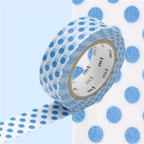 masking tape papier japonais pois bleus