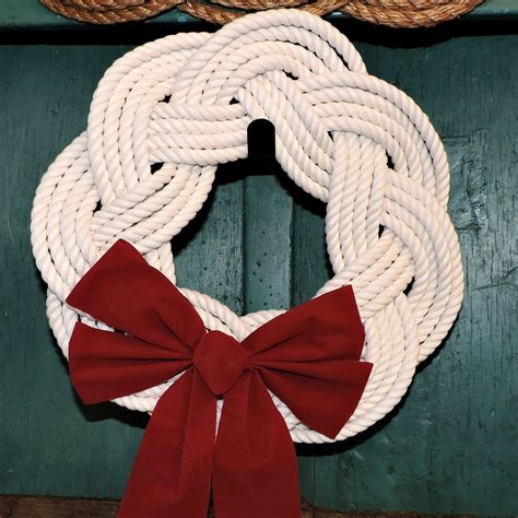 Sailor Knot Wreath Or Centerpiece White W Frame Rope Wreath Diy