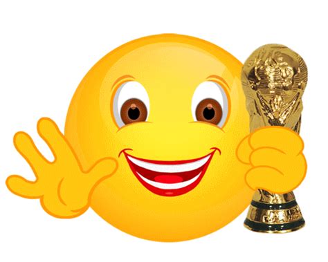 Das ist der sport, wo die spieler kicken den ball über ein feld, um zu versuchen und gäste in das tor. Smiley - WM Pokal 2 | Emoticons | Wm pokal, Pokal und ...