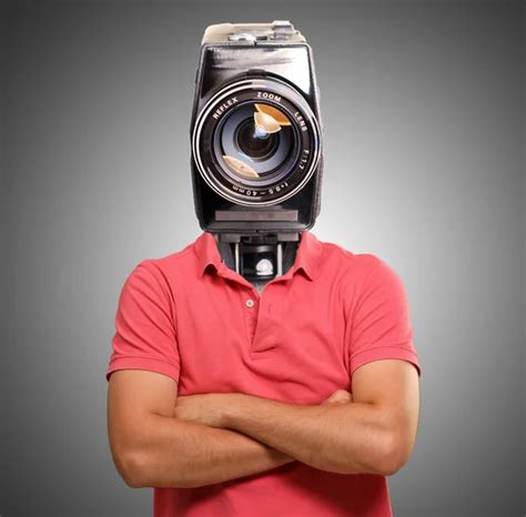 Man With Camera Head — Stock Photo © Coolfonk 11658164