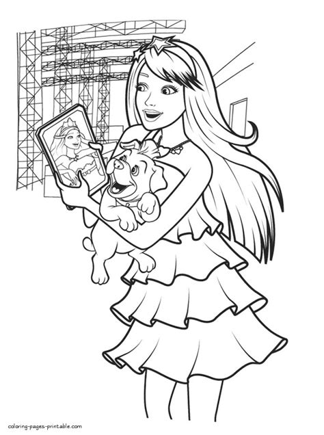Coloring Pages Barbie The Princess And The Popstar Full
