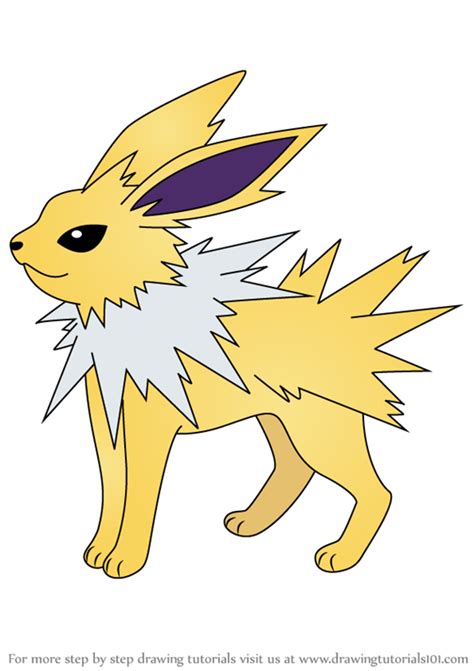 How To Draw Jolteon From Pokemon Pokemon Step By Step