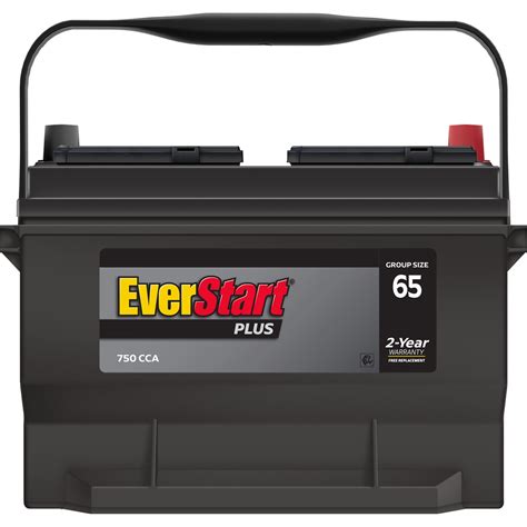 Everstart Plus Lead Acid Automotive Battery Group Size 65 12 Volt750
