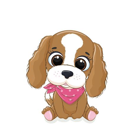 Cute Baby Dog Vector Illustration 2047563 Vector Art At Vecteezy