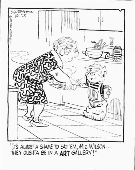 October 25 1978 Mrs Wilson And Cookies Dennis The Menace Cartoon