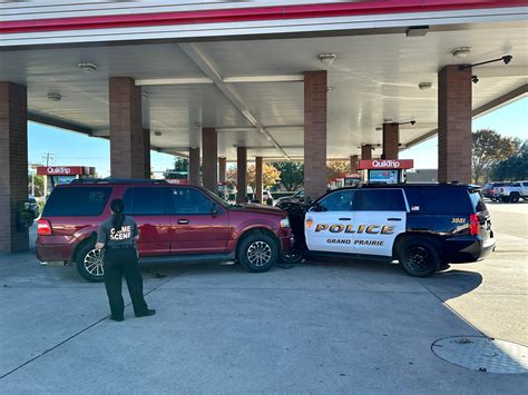 Suspect in Stolen Vehicle Rams Grand Prairie Police Tahoe; Suspect Arrested