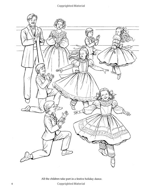 Nutcracker Ballet Coloring Book Dover Holiday Coloring Book Brenda