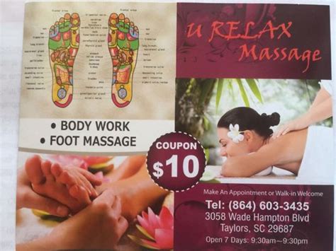 U Relax Massage 16 Photos 3058 Wade Hampton Blvd Taylors South Carolina Massage Therapy