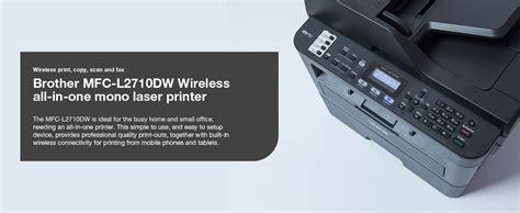 Brother L2710dw A4 Wireless Compact Mono Laser Printer