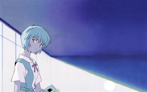Wallpaper Anime Neon Genesis Evangelion Blue Screenshot Computer