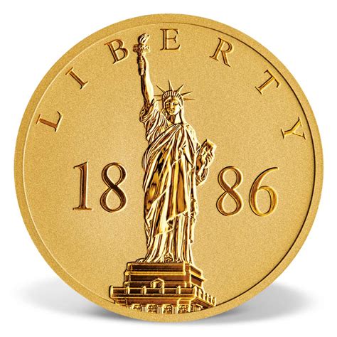 Statue Of Liberty 1886 Reverse Proof Gold Layered Gold American Mint