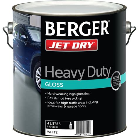 Berger Jet Dry 4l White Heavy Duty Gloss Paint Bunnings Warehouse