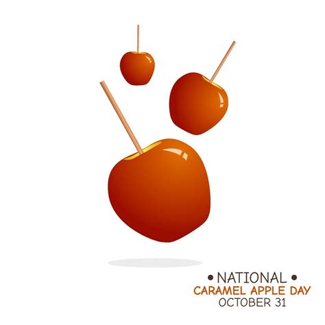 National Caramel Apple Day Vector Illustration 5480942 Vector Art At
