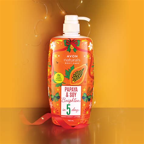 Avon Product Detail Naturals Papaya And Soy Table Hand And Body