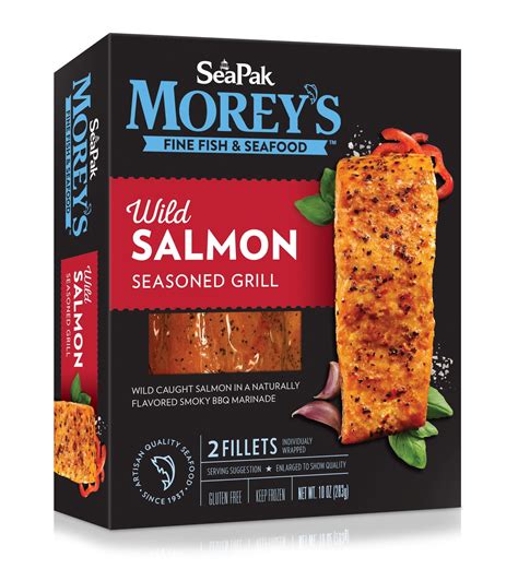 Moreys Wild Salmon Seasoned Grill Flavor 2 Fillets Individually
