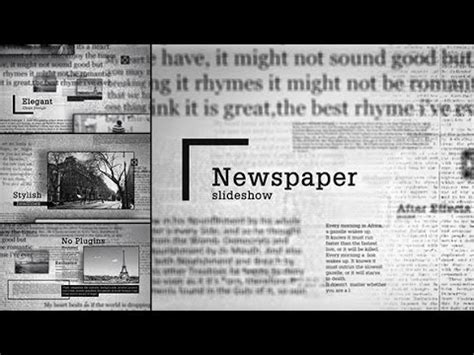 Newspaper Slideshow ★ After Effects Template ★ AE Templates - YouTube