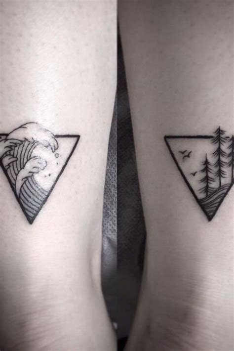 33 Triangle Couple Tattoo Designs For The Love of Geometry