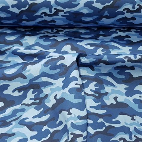 Cotton Camouflage Blue Fabric Textil Siles Fabric Store