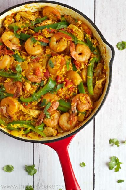 Easy Paella Recipe with Chicken and Shrimp - The Busy Baker