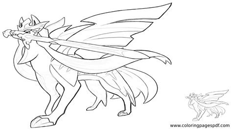 Coloring Page Of Zacian Crowned Sword Form Coloring Home