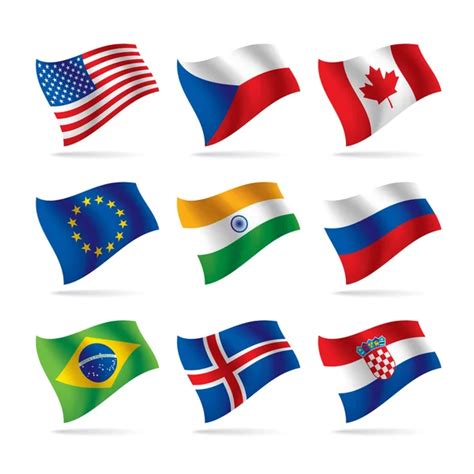 Set Of World Flags 10 Stock Vector Image By ©maystra 24451975