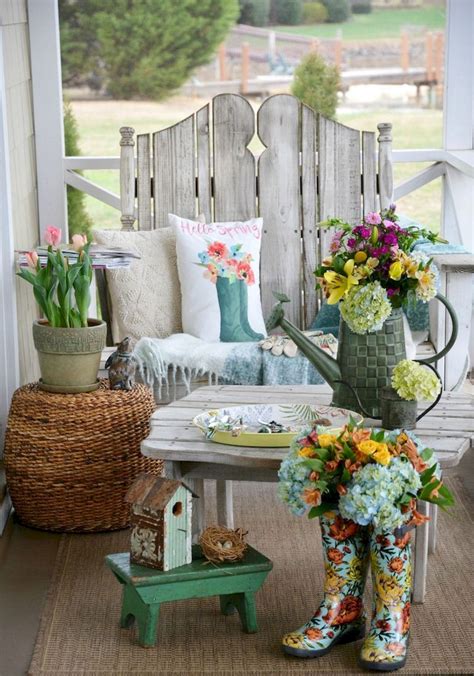 Gorgeous 80 Beautiful Spring Front Porch Decorating Ideas