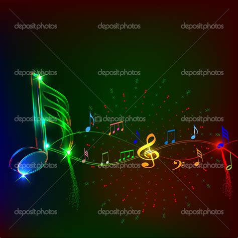 Neon Music Notes ⬇ Vector Image By © Sanirezi Vector Stock 45704801