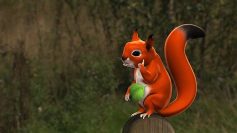 Pip the squirrel 3D animated series • Full Rotation - Design & Animation