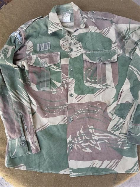 Original Rhodesian Army Shirt Camo Sas Wings Bush War Rhodesia Rli