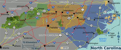 Map Of North Carolina Overview Mapregions Online