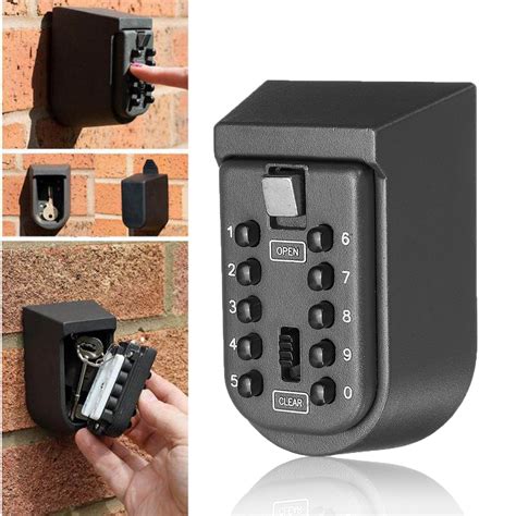 Outdoor Wall Mount Key Safe Combination Lock Storage Box 10 Digital