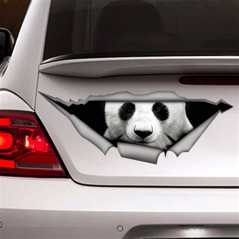 Panda Car Decal Vinyl Decal Car Sticker Panda Sticker Etsy Uk