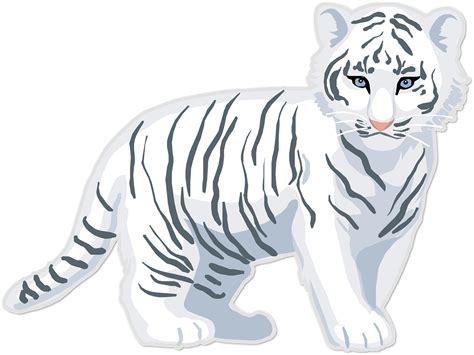 Cute White Tiger Clipart